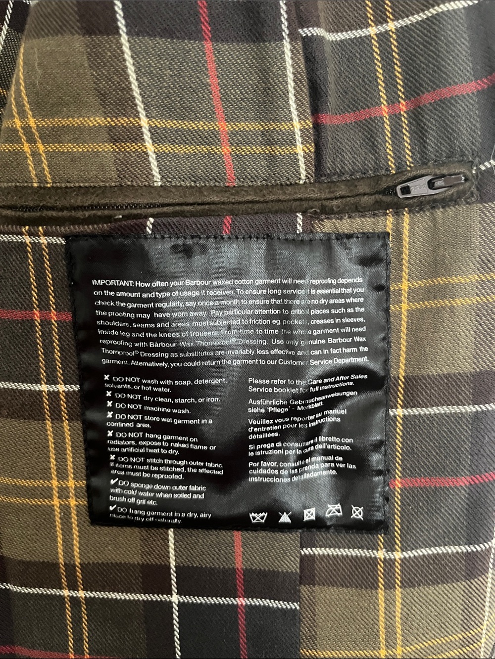 Genuine Barbour Waxed Cotton Field Jacket - Picture 5 of 5